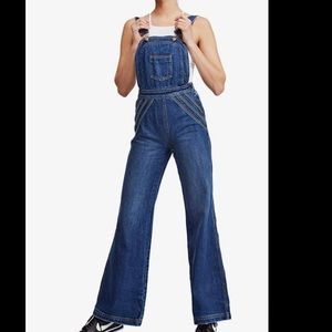 FREE PEOPLE Chasing Rainbows Stripe jumpsuit  Sz 2